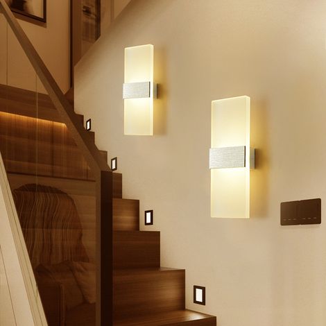 Innenwandleuchte 6w Gebürstetes Silber Warmlicht Innenwandleuchte Ac 85-265 (v), Lampengröße: 29 11 4.5 Mm