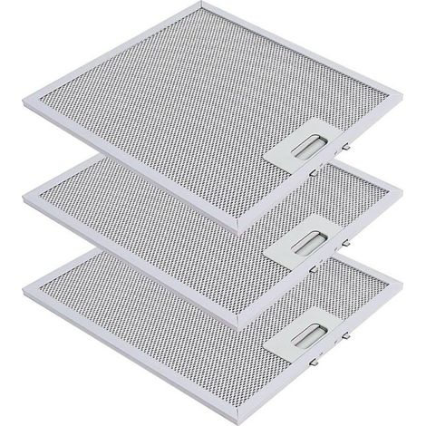 Filtre Hotte Extractrice 305mm X 267mm Filtre À Graisse Métallique Compatible Avec Elica Hotte Extracteur De Cuisine Par (3 Pièces)