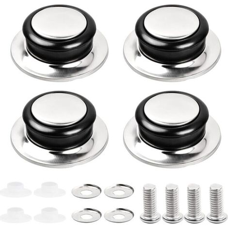 4 Stück Topfdeckelgriff, Glas-topfdeckelgriff Aus Edelstahl, Universal-deckelknöpfe Für Kochtöpfe