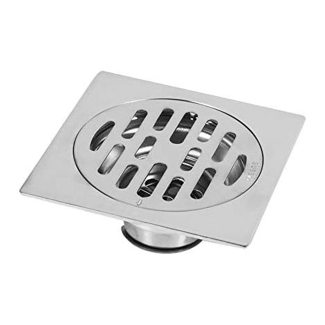 1er Set Edelstahl-bodenablauf, Geruchsdicht, Quadratisch Für Badezimmer, Abflussgitter, Duschablauf, Bodenablauf Mit Abnehmbarem Siebdeckel