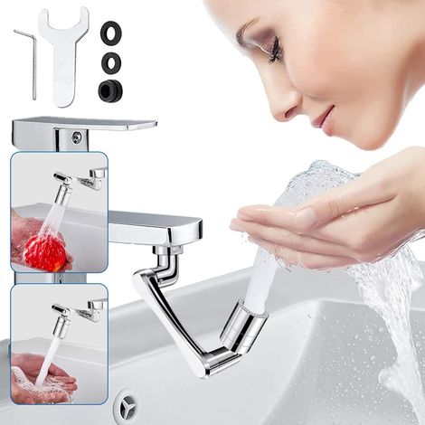 Wasserhahn-schäumer, 1440° Drehbarer Wasserhahn-luftsprudler, Wassersparender Sieb-luftsprudler, Wasserhahnverlängerung Mit 2 Strahlmodi, Universelle Luftsprudler Für Küchen- Und Badezimmerarmaturen
