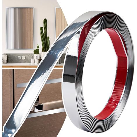 Dekorative Umrandung, Selbstklebendes Dekoband Für Türen, Fenster, Flexible Spiegel, Schränke Und Bordüren (silber, 2 Cm X 6 M)