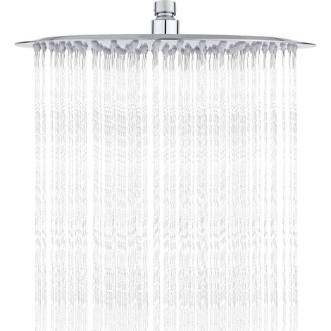 Edelstahl-duschkopf – Wassersparende Duschbrause, Runder 30 Cm Regenduschkopf, Universeller 1/2-zoll-gewindeanschluss, 360° Drehbar, 30° Neigbar, Einfach Zu Installieren Und Zu Reinigen