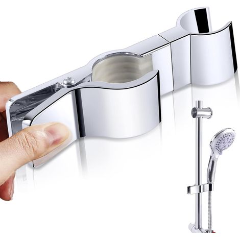 Unterstützung Für Handbrause, Unterstützung Für Duschpomau, Halterung Für Duschstange Ohne Bohren, 45° Verstellbare Klemme Für Handbrause