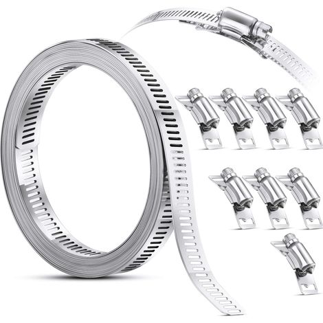 Schellen Für Rohre, Schelle Aus Stahl Mit Schneckengetriebe, Schelle Mit Befestigungselementen, Schellen Aus Edelstahl 304, Schelle
