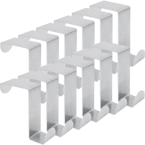 12 Edelstahl-z-haken, Kleiderbügel-haken, Türhaken Zum Überhängen Für Schränke, Küche, Schlafzimmer