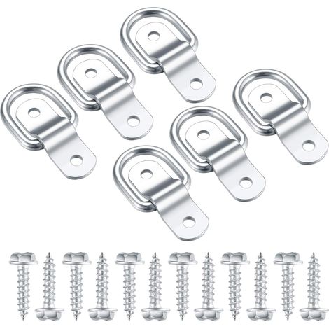 6er-set D-ringe Zur Ladungssicherung, Spanngurte, Zurring Mit Befestigungsschrauben, D-förmige Haken Für Anhänger, Boote, Autos Und Fracht