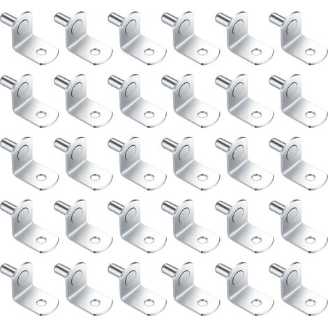 30 Stück Regalträger Aus Metall, 5 Mm L-förmige Winkelstützen Für Möbel, Schränke, Kleiderschränke Und Bibliotheken