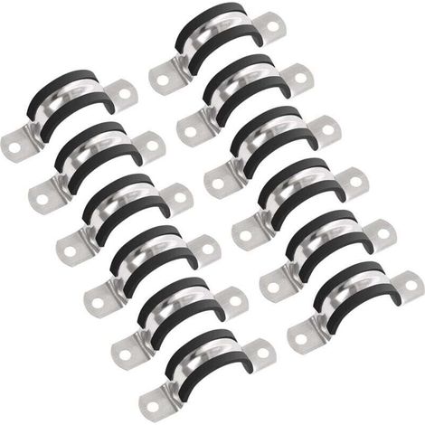 Schlauchklemmen, 20 Mm Durchmesser, Schlauchband Aus Edelstahl 304, Rohrschelle Für Rohr, Schlauch Oder Metallseil (12 Stück)
