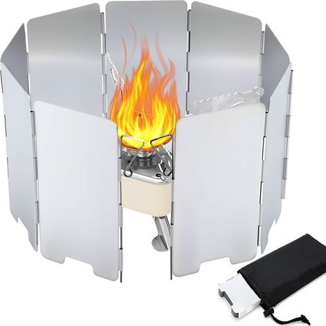 Faltbarer Windschutz Für Kocher 9/10 Lams, Camping-gaskocher-windschutz, Windschutz Für Gaskocher Beim Camping, Gaskocher Für Biwak, Campingkocher, Campingzubehör, Für Picknicks