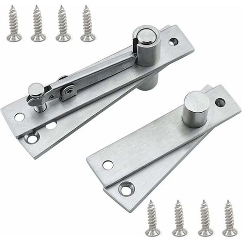 Drehgelenk, Türdrehgelenk, Verstecktes Drehtürgelenk, Oberes Und Unteres Drehtürgelenk, Edelstahl Für Schränke, Kleiderschränke (silber)-liaiki