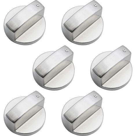 6 Universelle Metall-bedienknöpfe, 6 Mm Gasherd-knöpfe, Universelle Steuerknöpfe Für Gasherd, Herd Und Kochfeld