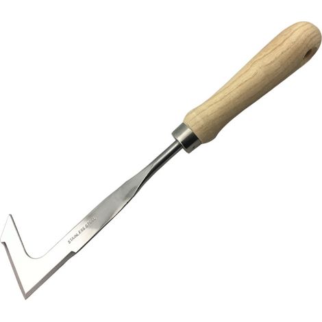 Manueller Unkrautentferner, Edelstahl-unkrautentfernungswerkzeug Mit Natürlichem Holzgriff, Gartenwerkzeug Zum Graben Und Unkrautjäten