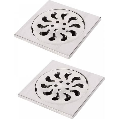 10x10x30mm 2 Stück Bodenablauf Aus Edelstahl, Quadratischer Duschrost, Duschfilter, Haarfang Für Badezimmer