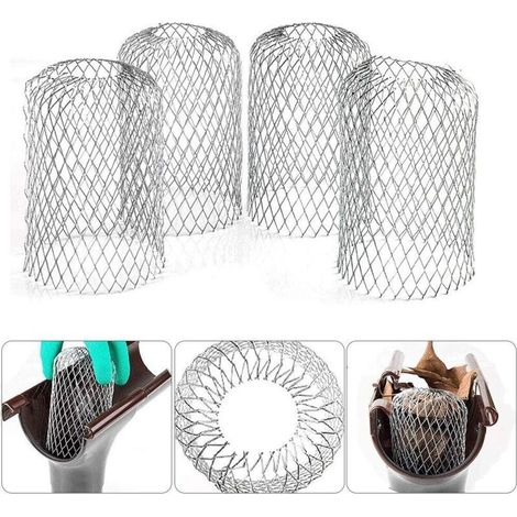 4 Flexible Aluminium-dachrinnenfilter, Durchmesser 8 Cm, Gitter, Laubschutz, Krötenschutz, Sieb, Blattschutz, Dachrinnenabdeckung Zum Schutz Der Dachrinne Vor Laub, Dach