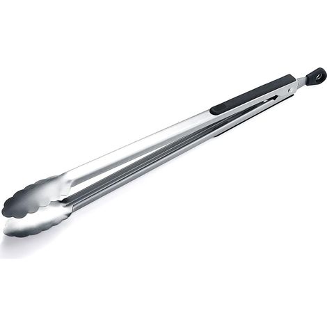 Grillzange, 16 Zoll, Edelstahl-grillzange, Hochwertige Grillzange Zum Kochen, Metallzange Für Großes Fleisch, Verschließbare Küchenzange