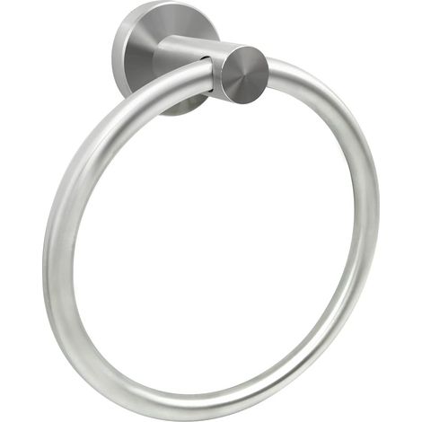 Wandmontierter Handtuchring, 1 Stück, Handtuchhalter, Badezimmerzubehör, Einfacher Runder Handtuchring Aus Edelstahl Sus 304 (silber)