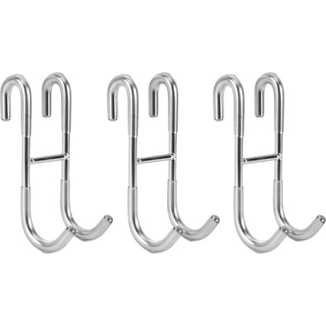 Duschkabine-haken (3er-pack), Handtuchhaken Für Rahmenlose Glastüren Im Badezimmer, Silber