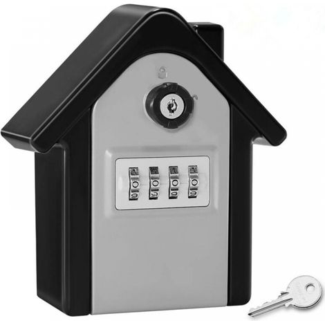 Wandtresor Für Schlüssel Mit Zahlencode Und Notschlüssel, Großer Schlüsseltresor, Externer Schlüsseltresor (silber)