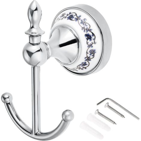 Dekorativer Haken Aus Zinklegierung Und Keramik, Handtuchhaken Im Retro-nostalgischen Stil, Keramischer Handtuchhaken Im Landhausstil Für Das Badezimmer