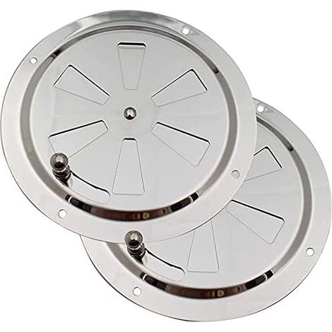 Rundes Lüftungsgitter, 125 Mm Belüftungsgitter Aus Edelstahl, Luftkanal Mit Insektenschutzgitter, Abluftgitter, Einstellbare Lamellen Und Insektenschutzgitter Für Zuluft Und Abluft