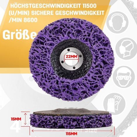 Reinigungsscheiben Für Winkelschleifer Csd Scheibe - Für Die Oberflächenbehandlung Oder Zum Entfernen Von Farbe Winkelschleifer - 115 X 22 Mm 5er Pack