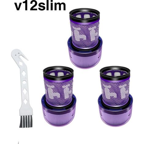 3er-pack Hepa-filter Für Dyson V12 Detect Slim Staubsauger Mit 1 Bürste
