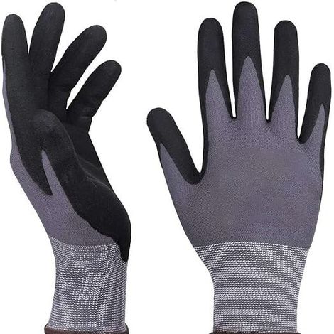 Violette Arbeitshandschuhe, Größe M, Ölbeständig, Rutschfest, Atmungsaktiv, Bequem Und Weich, Geeignet Für Reparaturen Und Gartenarbeit.
