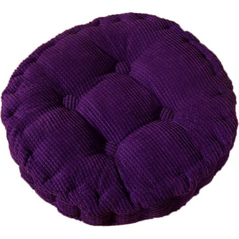 Bequemes Rundes Stuhlkissen Für Zuhause, Küche, Garten, Esszimmer Und Büro, 40x40 Cm, Lila