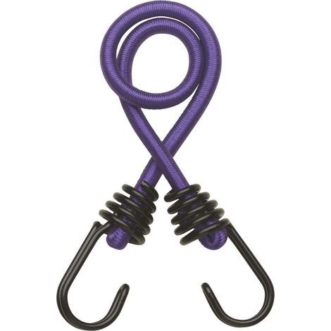 Gummiseil Mit Haken – 2er-pack – Latex – Für Lagerung, Camping, Fahrrad, Anhänger – Doppelhaken Aus Stahl – 6 Mm X 50 Cm – Lila