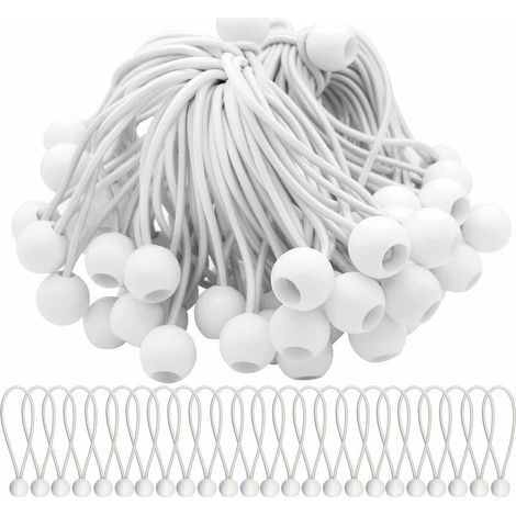 Set Aus 40 Elastischen Spanngurten Mit Kugeln, Gummiseile Mit Kugeln Für Festzelte, Zelte, Banner Und Planen