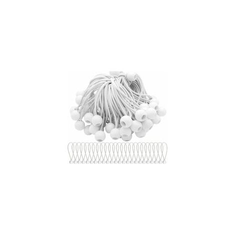 Set Aus 40 Elastischen Spanngummis Mit Kugeln, Gummizüge Mit Kugeln Für Zelte, Pavillons, Banner Und Planen