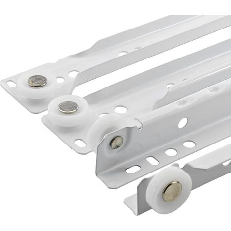 (1 Paar, 45 Cm) Schubladenauszug Für Küchenschubladen – Teilauszug-schienen Aus Weißem Stahl