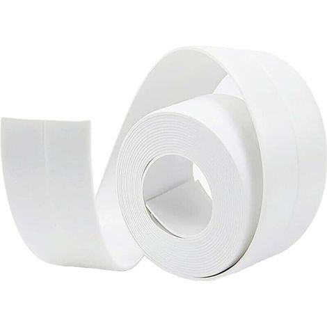 Gemeinsames Badezimmer, 3,2m X 38mm Selbstklebendes Dichtungsband, Pvc-dichtungsstreifen Für Badewanne, Badezimmer, Küche, Schimmelresistent, Abdichtung (weiß)