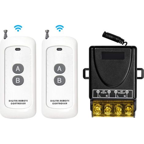 Fernschalter, Drahtlos, Ac 110v/220v/230v/240v, Rf-fernbedienungsschalter, 433 Mhz Rf-empfängermodul, Drahtlos Für Wasserpumpen, Sicherheitsindustrie