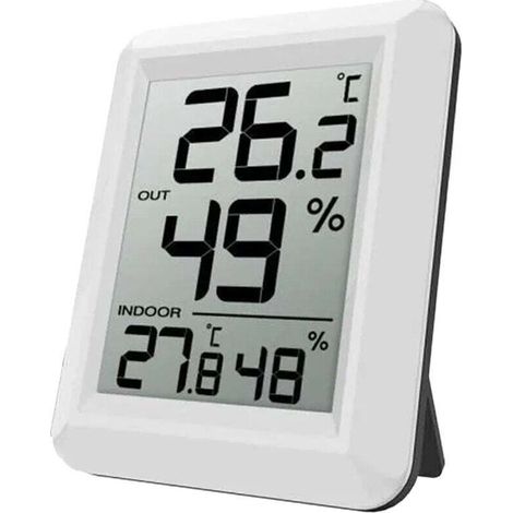 Kabellose Innen- Und Außenwetterstation Mit Außensensor, Kleines Digitales Thermo-hygrometer. Kompakt Und Präzise.