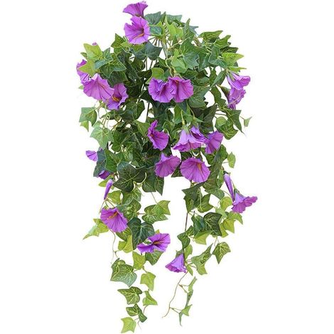 Künstlicher Blumenstrauß, 1 Zweig Äußere Künstliche Falsche Blumen Sträucher Uv-beständig Pflanzen, Falsche Kunststoffbegrünung Für Innen Außen Hängepflanzen Garten Veranda Fenster Topf Haus