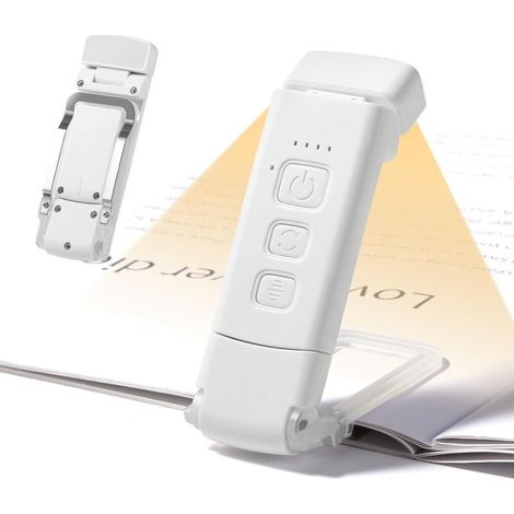 Leseleuchte, Usb-wiederaufladbares Leselicht, 3 Modi, 5 Einstellbare Helligkeitsstufen, 500 Mah, Faltbare Mini-klemmleuchte Zum Lesen Von Büchern Im Bett Für Kinder Und Erwachsene, Kompakt Und Langleb