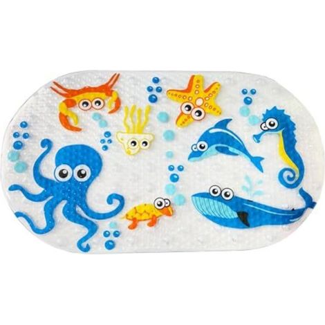 Rutschfeste Badematte Für Babys - Bequem, Spielerisch Und Leicht Zu Reinigen - Universell, Passt In Alle Badewannen - Ab 8 Monaten - Maße 69x38 Cm