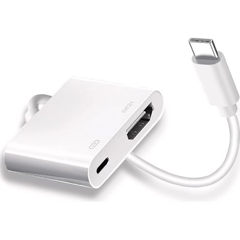 Usb-c-auf-hdmi-adapter Für Fernseher, Usb Type-c Auf Hdmi Mit Ladeanschluss