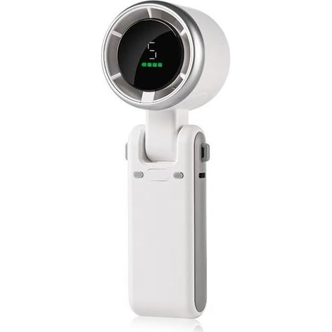 Tragbarer Mini-handventilator Mit Digitalanzeige Und Wiederaufladbarer Batterie