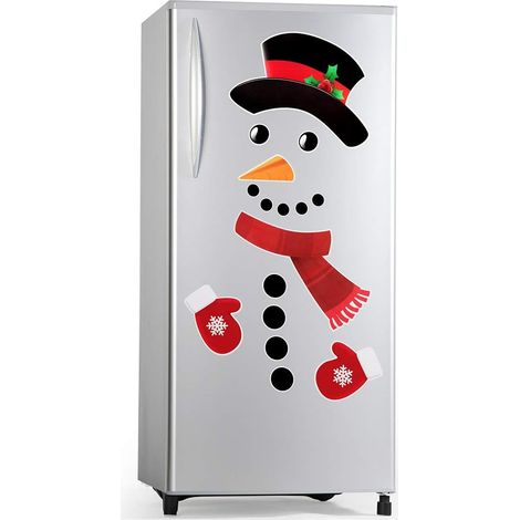Schneemann-magnete Für Kühlschrank, 16er Set, Lustige Kühlschrankmagnete, Kühlschrankaufkleber, Weihnachts- Und Feiertagsdekoration Für Kühlschrank Und Metalltür (groß)