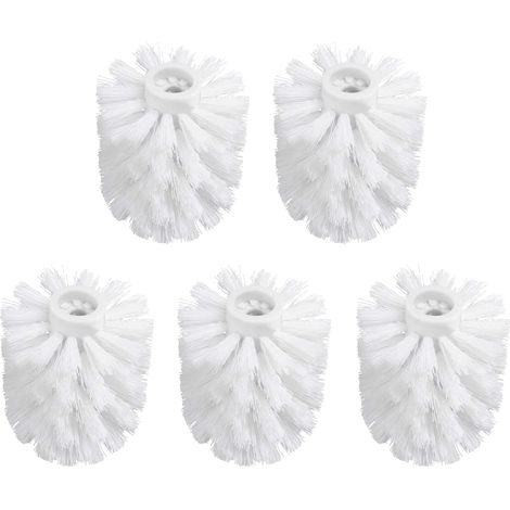Ersatz-wc-bürstenkopf, 5er-pack, Weiß, 16 Mm Gewinde, Durchmesser 7 X 9,5 Cm