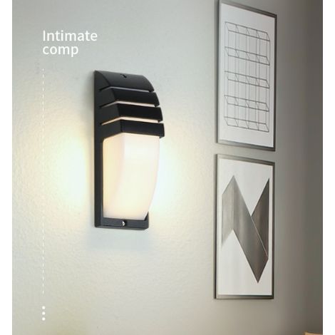 9w Led-wandleuchte, Moderne Wandleuchte, Dauerhaft Eingeschaltet, Weißes Licht, Wasserdichte Nachtlicht Für Garten, Balkon, Terrasse, Flur, Patio, Außenwand.
