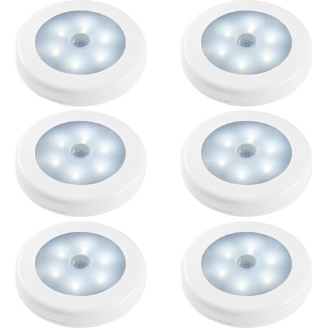 Nachtlichter Mit Bewegungsmelder, 6er-pack, Lichtaktiviert, Led-leuchten Für Dunkelheit, Geeignet Für Schlafzimmer, Wc, Küche, Flur, Schrank, Garderobe Und Treppe [energieklasse