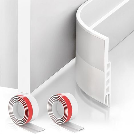 Zwei Weiße Dichtungsstreifen, 1 Meter Lang Und 50 Mm Breit, Für Die Unterkante Von Türen, Zur Lärmreduzierung.