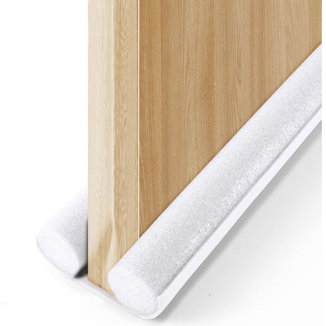 Türdichtung, Füllt Den Raum Unter Der Tür, Blockiert Warme Und Kalte Luft, Verstellbar, Weiß, Länge 93 Cm
