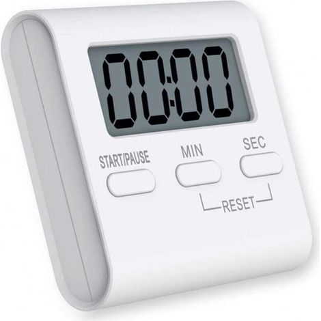 Kleiner Digitaler Küchentimer Für Die Küche, Weißer Magnetischer Küchentimer Mit Lautem Alarm, Geeignet Für Senioren Und Kinder, Einfacher Elektronischer Küchentimer