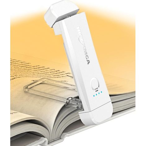Wiederaufladbare Leselampe, Lampe Zum Lesen Im Bett, 3 Warme Farben Und Dimmbar, Kompakt Und Langlebig, Geschenk Für Junge Leser, Weiß