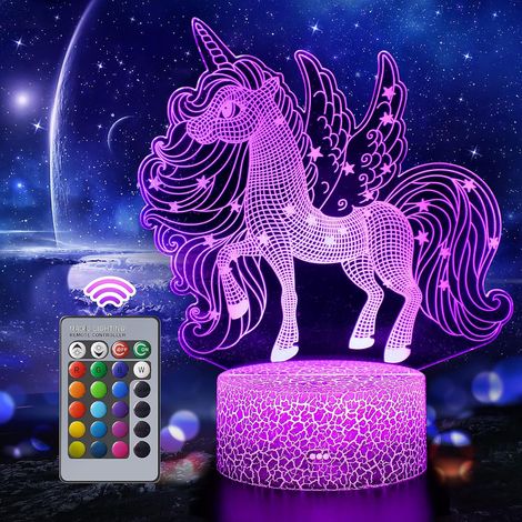 Einhorn-nachtlicht Für Kinder Und Babys, Einhorn-spielzeug, Einhorn-geschenke Für Mädchen, 16-farbig Wechselndes Einhorn-licht Mit Fernbedienung, Dekoration Für Einhorn-geburtstagszimmer